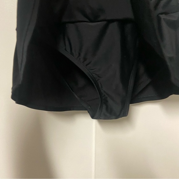 Beach Belle Swimsuit Halter Black One Piece dress Size 10 - Picture 4 of 8